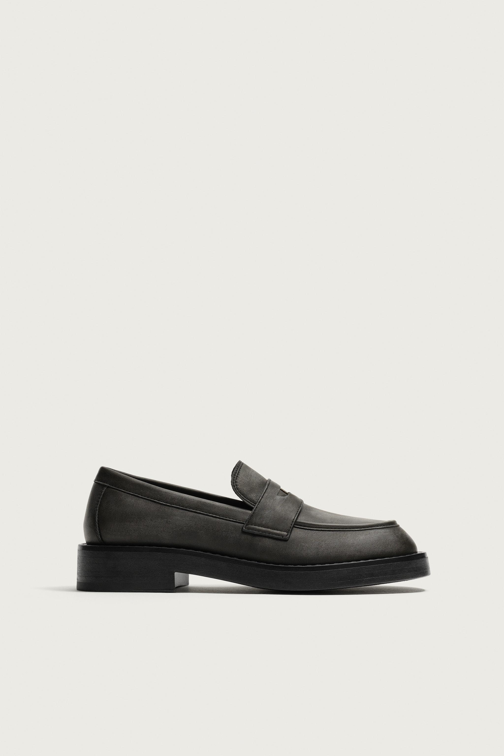 DISTRESSED PENNY LOAFERS